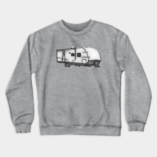 Camper Trailer Crewneck Sweatshirt by HB Loves Crafts